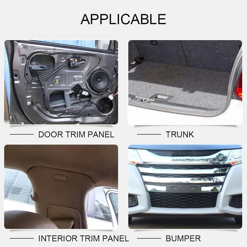 klarako Car Retainer Clip, 100pcs Universal Auto Body Fasteners Clips Assortment Nylon Push Bumper Fender Rivets Clips Replacement Kit - Image 3