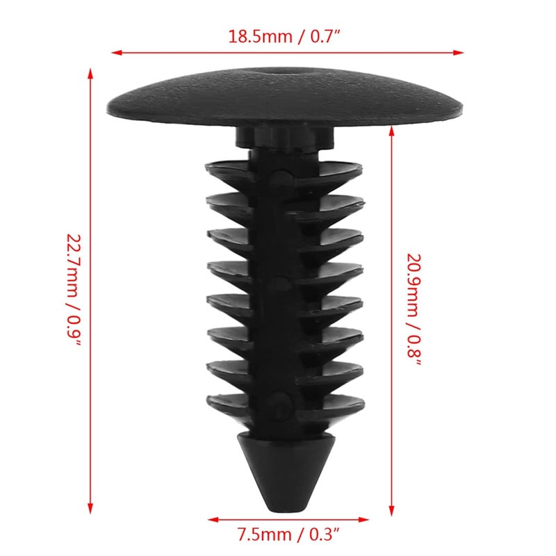 klarako Car Retainer Clip, 100pcs Universal Auto Body Fasteners Clips Assortment Nylon Push Bumper Fender Rivets Clips Replacement Kit - Image 5