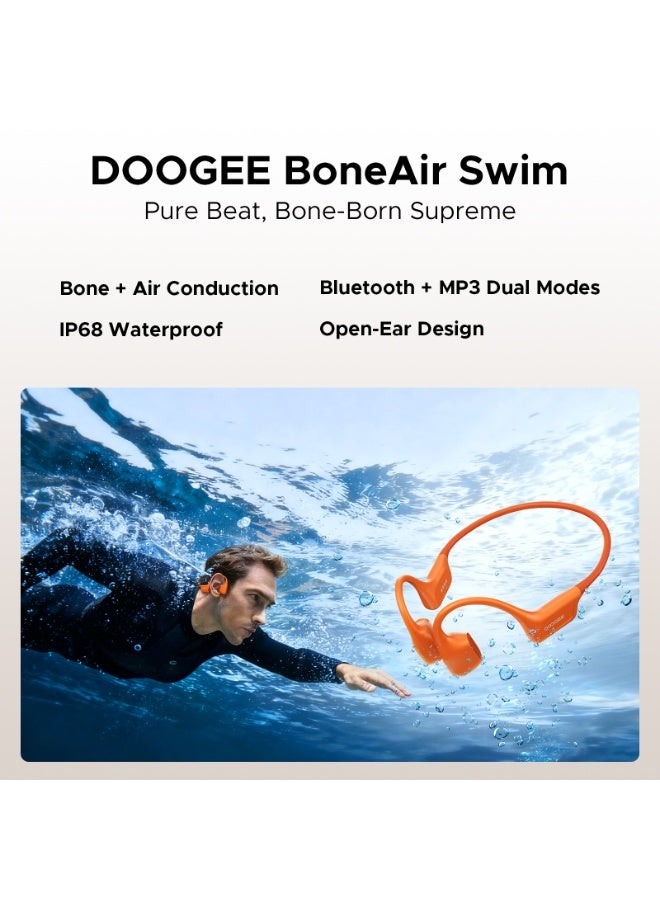 DOOGEE BoneAir - Swimming Conduction Headphones, Open Ear Wireless Bluetooth Sports Earphones for Running, Swimming and Sports, Workouts, Sweat Resistant, IP68 - Image 2