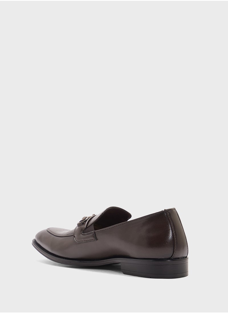 Robert Wood Croc Emboss Formal Slip Ons  - Image 2