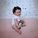 Wamdoll 20Inches Rooted Hair Sweet Smiling Real Life Reborn Baby Dolls Crafted in Vinyl Full Body Anatomically Correct Lifelike Newborn Girl Doll Look Realistic - Image 4