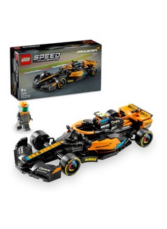 LEGO 76919 أبطال السرعة 2023 سيارة سباق ماكلارين فورمولا 1 لعبة نموذج قابلة للبناء للأطفال، مجموعة نموذج قابلة للعب، فكرة هدية لعروض اللعب للأولاد والبنات بعمر 9 سنوات وما فوق الذين يستمتعون باللعب المستقل  - Image 1