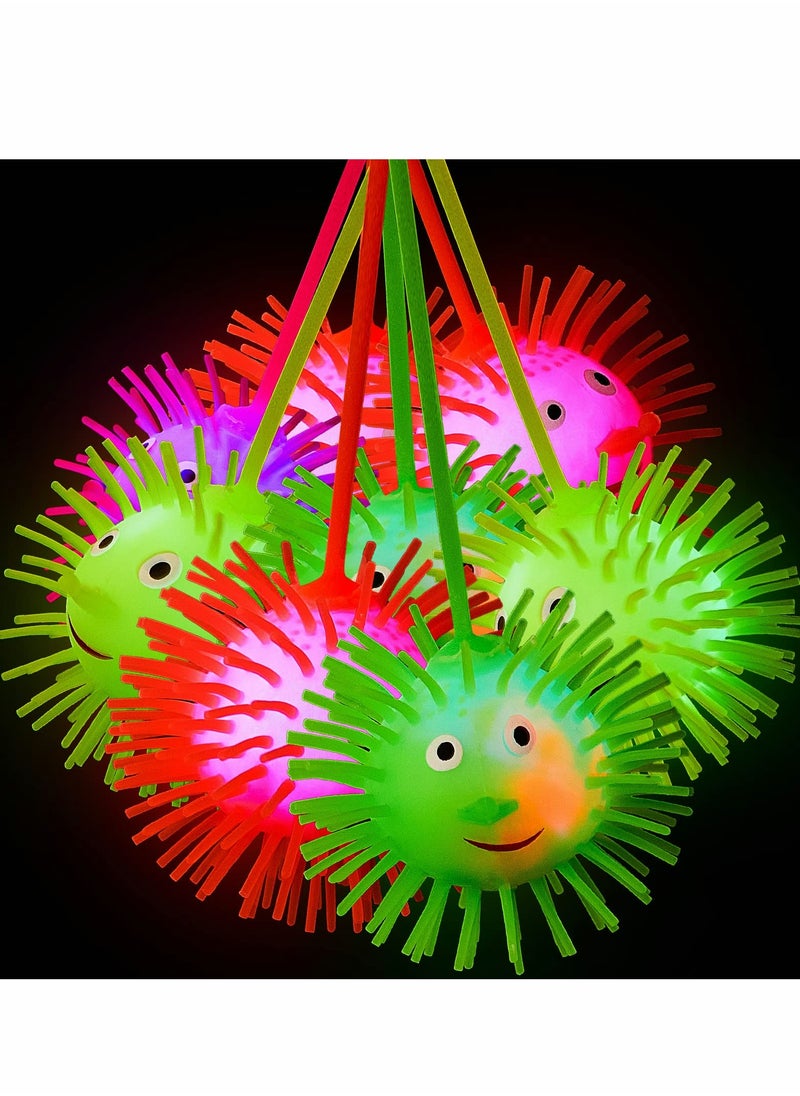 Excefore - 24 Pcs LED Puffer Balls Squishy Stress Relief Glowing Balls Light up Balls Multi Color Flashing Puffer Ball for Boys Girls Adults Goodie Bag Fillers Stocking Stuffers Party Favors Sensory Supplies - Image 1