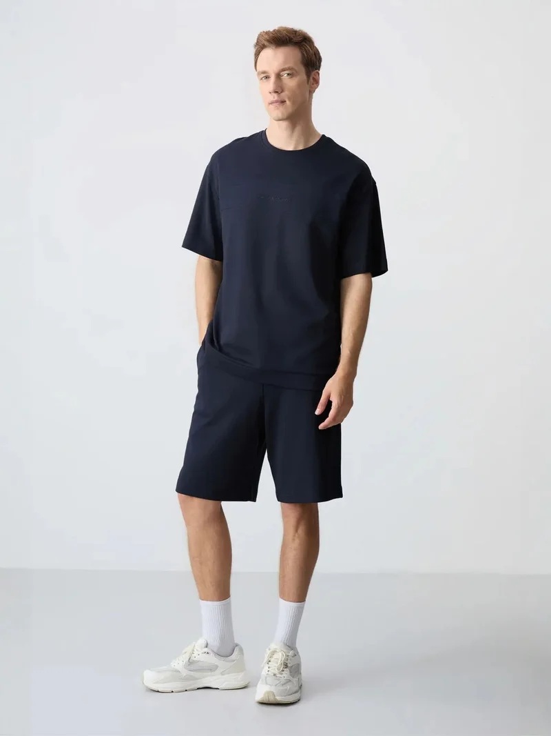 TOMMYLIFE TOMMY Men's Oversized Cotton-Blend T-Shirt And Shorts Set