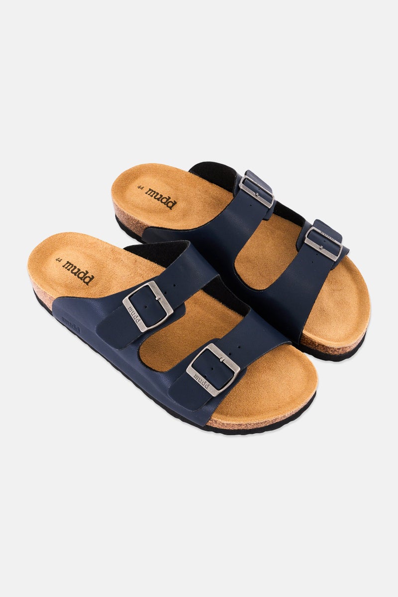 Mudd صنادل رجال قابلة للانزلاق من الفلين، أزرق داكن - Image 2