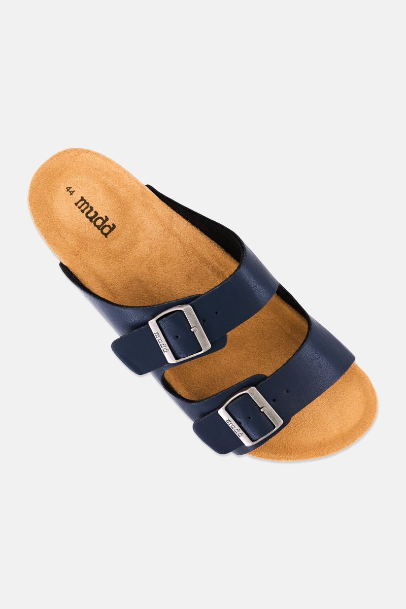 Mudd صنادل رجال قابلة للانزلاق من الفلين، أزرق داكن - Image 4