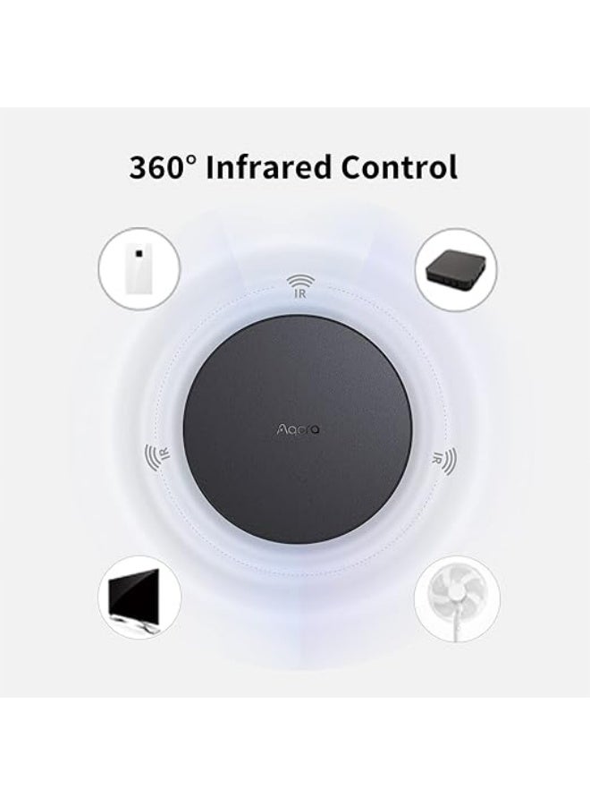Aqara Hub M2 Smart Home Center, Zigbee 3.0 Support, Up to 128 Devices, 360° Infared Control, Ethernet RJ45 Port, Built In Speaker, USB Power, All Round Compatibility, Black | HM2-G01 - Image 2