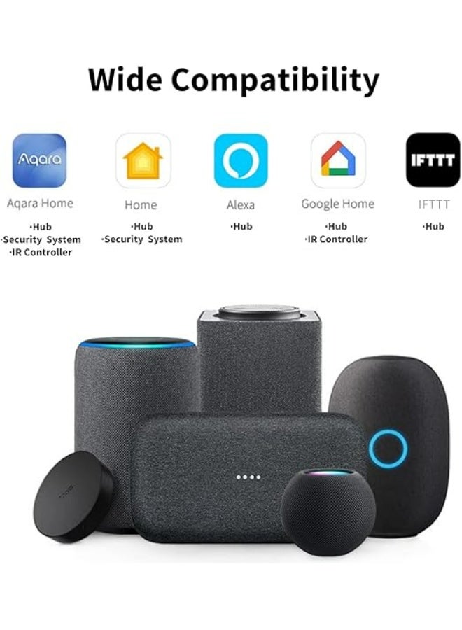 Aqara Hub M2 Smart Home Center, Zigbee 3.0 Support, Up to 128 Devices, 360° Infared Control, Ethernet RJ45 Port, Built In Speaker, USB Power, All Round Compatibility, Black | HM2-G01 - Image 4