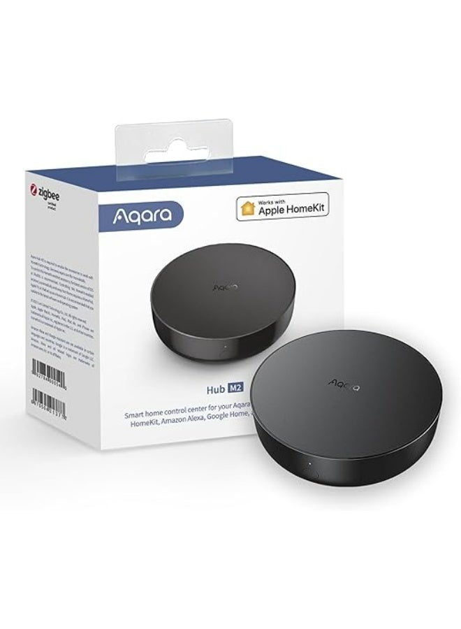 Aqara Hub M2 Smart Home Center, Zigbee 3.0 Support, Up to 128 Devices, 360° Infared Control, Ethernet RJ45 Port, Built In Speaker, USB Power, All Round Compatibility, Black | HM2-G01 - Image 1