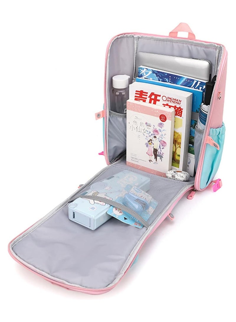 أوريتي حقيبة الظهر المدرسة الفتيات الأولاد عربة حقيبة السفر مع 6 عجلات - Image 2