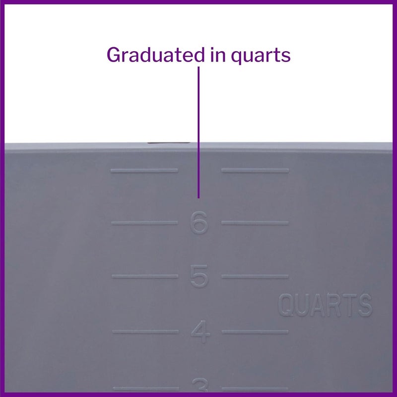 McKesson Wash Basin 8 Quart Polypropylene Graphite 1 Each 56-80342 - Image 4