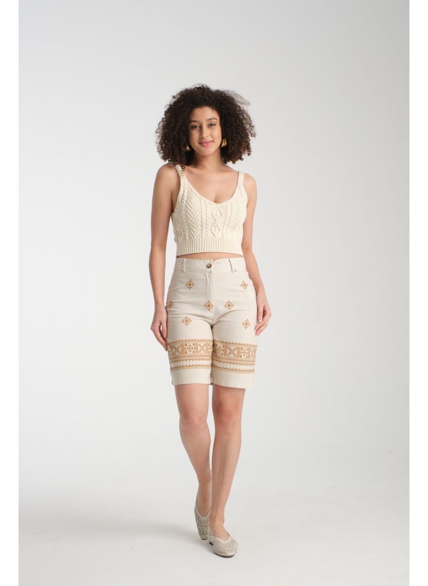 Rodi - Women's Linen Shorts 8228 - Image 1