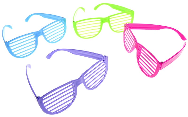 PowerTRC 24 Pack 80's Sunglasses For Kids Shutter Shades Assorted Colors | Party Favors, Goodie Bag Fillers, Beach Pool Supplies - Image 2