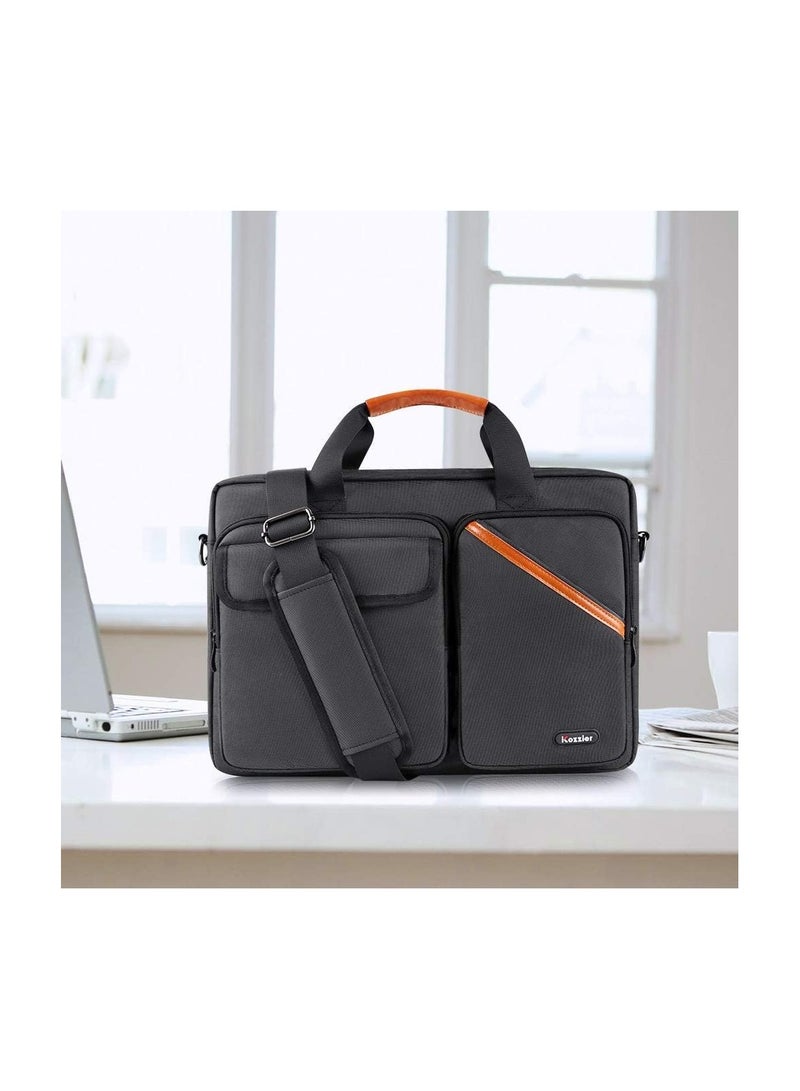 ايكوزير حقيبة كمبيوتر محمول متعددة الجيوب مقاس بوصة وحقيبة كتف كبيرة السعة وحقيبة منظم الملحقات الإلكترونية وحقيبة حمل مقاومة للماء -... - Image 4