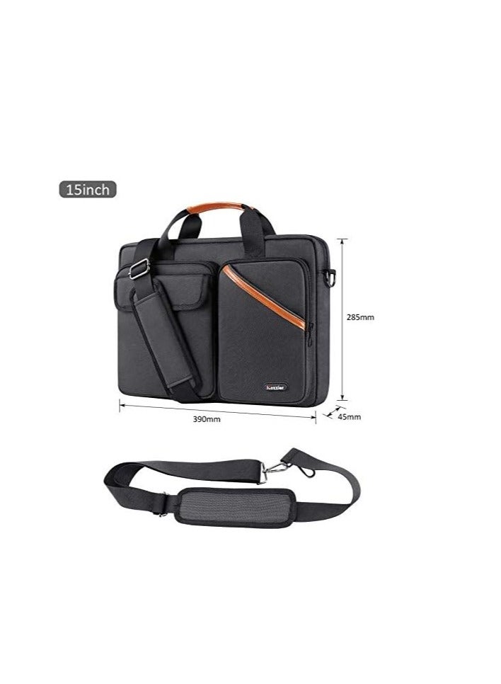 ايكوزير حقيبة كمبيوتر محمول متعددة الجيوب مقاس بوصة وحقيبة كتف كبيرة السعة وحقيبة منظم الملحقات الإلكترونية وحقيبة حمل مقاومة للماء -... - Image 5