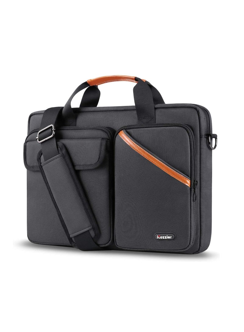 ايكوزير حقيبة كمبيوتر محمول متعددة الجيوب مقاس بوصة وحقيبة كتف كبيرة السعة وحقيبة منظم الملحقات الإلكترونية وحقيبة حمل مقاومة للماء -... - Image 1