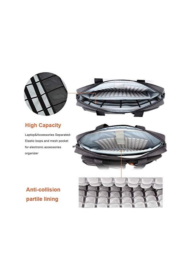 ايكوزير حقيبة كمبيوتر محمول متعددة الجيوب مقاس بوصة وحقيبة كتف كبيرة السعة وحقيبة منظم الملحقات الإلكترونية وحقيبة حمل مقاومة للماء -... - Image 2