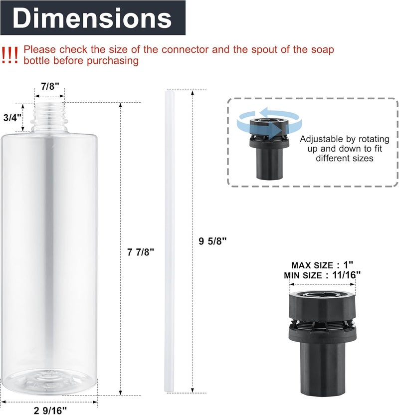 Ultimate Unicorn Updated Soap Dispenser Bottle for Kitchen Sink Bottle Replacement （500ML/17oz） DJS-ZYP-DJT-TM - Image 3