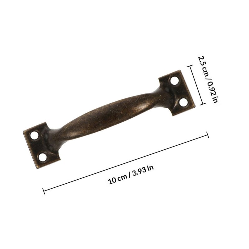 12Pcs 4 Inch Green Bronze Bow Handle Door Pulls Iron Cabinet Drawer Handles Antique Style - Image 3
