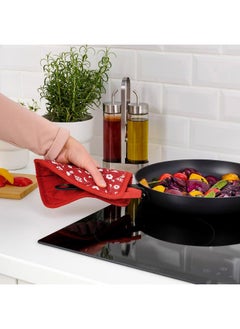 Zaboon Pot holder, patterned/red, 19x19 cm  - Image 3