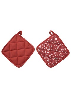 Zaboon Pot holder, patterned/red, 19x19 cm  - Image 1