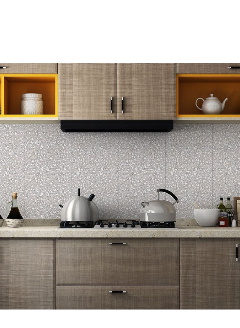 Wallpaper Kitchen Oil-Proof Terrazzo Stickers 10 Pieces Waterproof Oilproof Self Adhesive Easy Peel and Stick Durable Kitchen Wall Décor Easy to Clean Kitchen Improvement Home Design