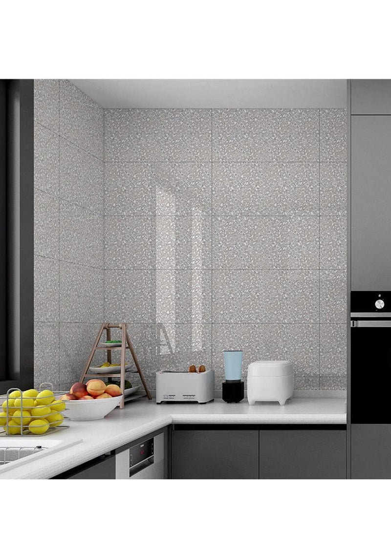 Wallpaper Kitchen Oil-Proof Terrazzo Stickers 10 Pieces Waterproof Oilproof Self Adhesive Easy Peel and Stick Durable Kitchen Wall Décor Easy to Clean Kitchen Improvement Home Design