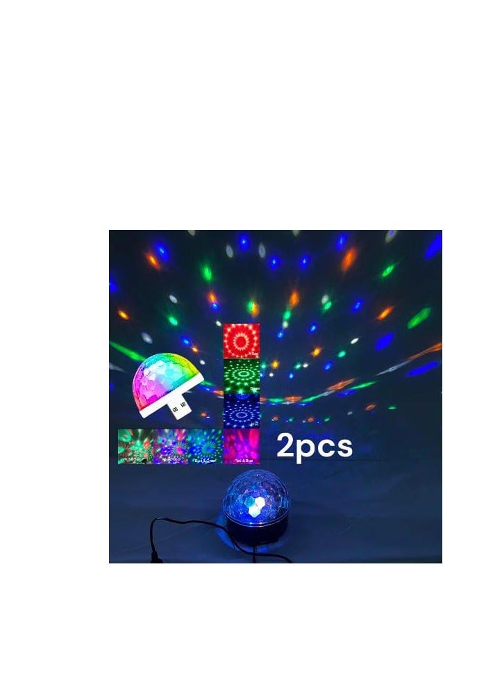 كرة إضاءة ديسكو بجهازِ تحكمٍ عن بعد مع مشغل MP3 أسود / شفاف 7 x 7 x 10سم - Image 1