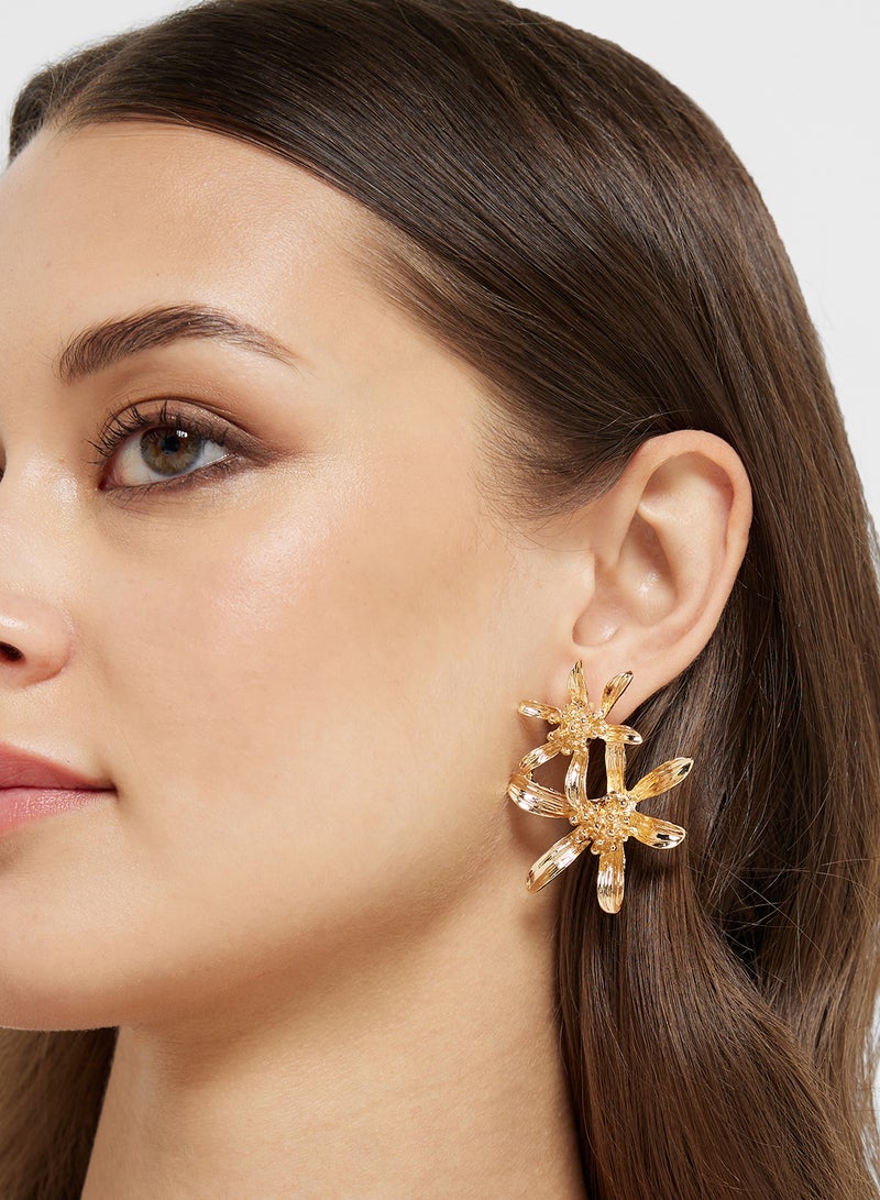 ELLA Floral Drop Acrylic Earrings  - Image 3
