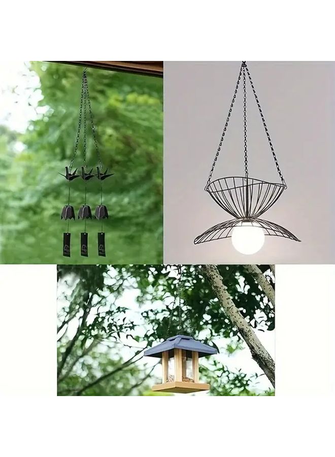 6Pcs Heavy Duty Iron Hanging Chains with Hooks Black Multi Purpose for Bird Feeders Plant Hangers - Image 5