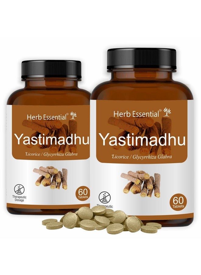 Herb Essential Yashtimadhu (Licorice) Tablets,500 mg, 120 Tablets For Respiratory & Gastric Wellness - Image 1