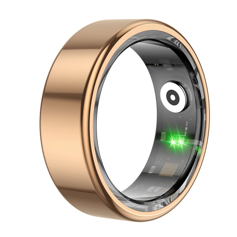 Smart Ring 10# 19.8mm Gold - Long 7-Day Battery Life Sleep Tracking Heart Rate Monitoring for Daily Health Management, Sleep Improvement and Activity Tracking - Image 1