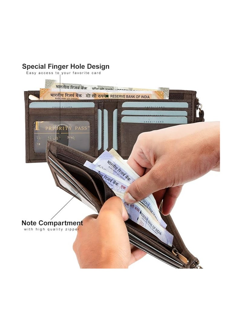 HORNBULL HORNBULL Billy Olive/Mud Mens Leather Wallet | Premium Qaulity Leather Wallet for Mens | Mens Wallet  - Image 3