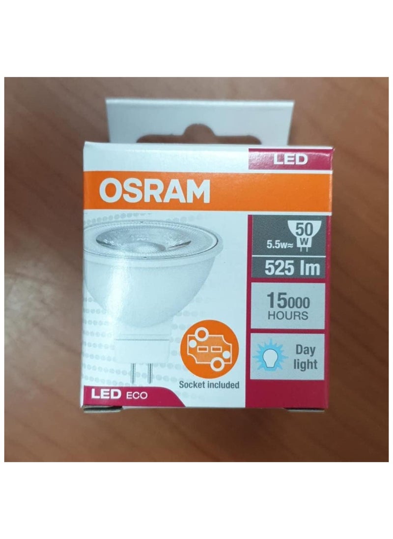 Osram Osram LED Eco Spotlight MR16, 6500k,OS-LEDV-MR16-5.5W-DL  (Pack of 10)  - Image 2