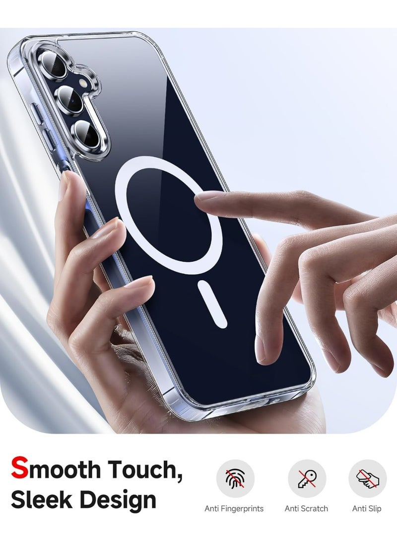 WAIKIL Samsung Galaxy S25 Transparent Case With Hd Tempered Glass Screen Protector, Phone Case, Soft Silicone Edge & Shockproof Pc For Samsung Galaxy S25 6.2 Inch Shockproof Anti-Abrasion Anti-Drop Anti-Fingerprint Design - Image 3