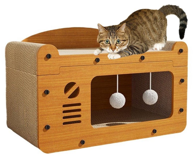 Kidle Cat Scratching Board Board Cat Cat Claw Board Cat House Cat Nest Cardboard Cats House for Cats Kittens Scratch Box Board for Cat Scratching Post for Indoor Cats Bed - Image 1