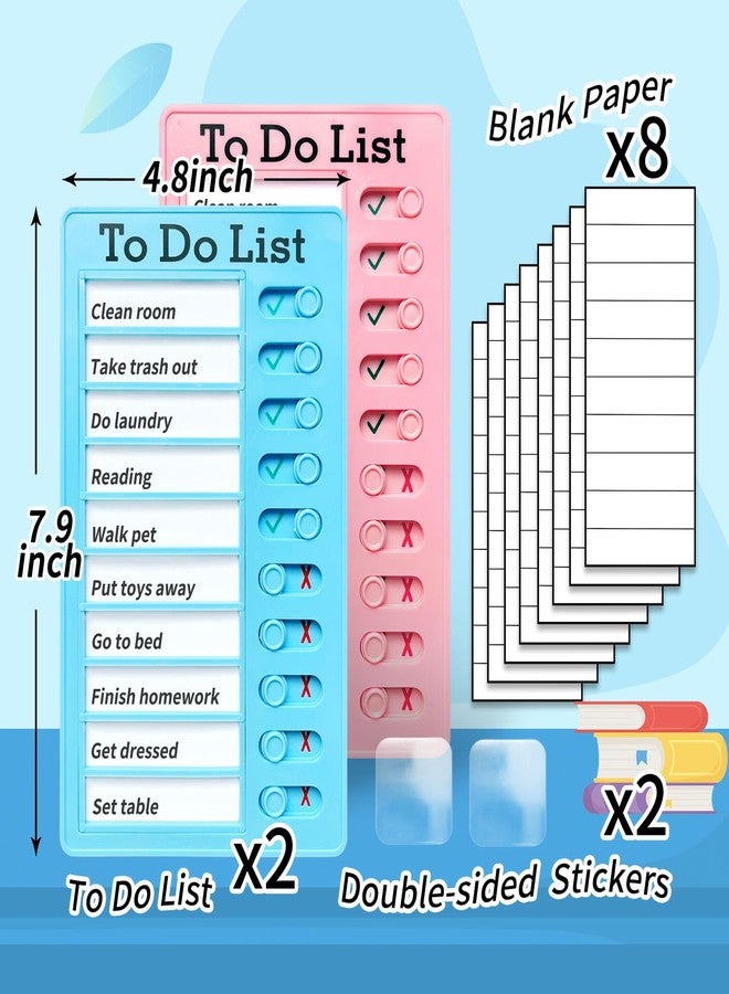 Tsytyst 2-Piece Chores Chart for Kids - Reusable Chore List, Removable Checklist Board, Portable to Do List Visual Schedule for Multiple Kids - Image 4