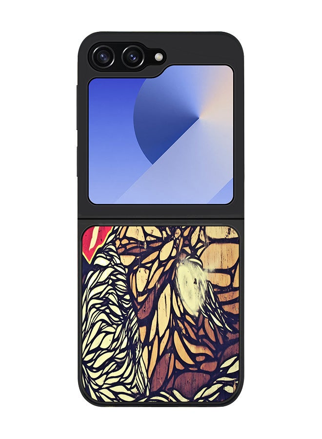 Stylizedd Rugged Black edge case for Samsung Galaxy Z Flip7 FE, Slim fit Soft Case Flexible Rubber Edges Anti Drop TPU Gel Thin Cover -  Wise Graffitti - Image 1