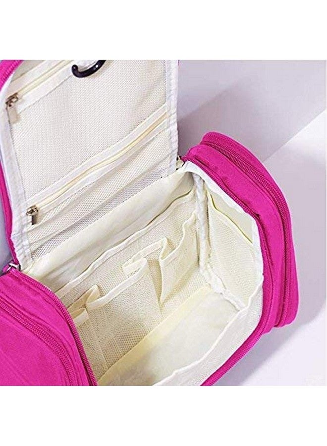 PETRICE Toiletry Bag for Women Makeup Pouch Waterproof Shower Wash Bag Cosmetic Organizer Case Travel Kit Pack with Hook (Pink) 9.1 x 4.1 x 8.1 cm - Image 5