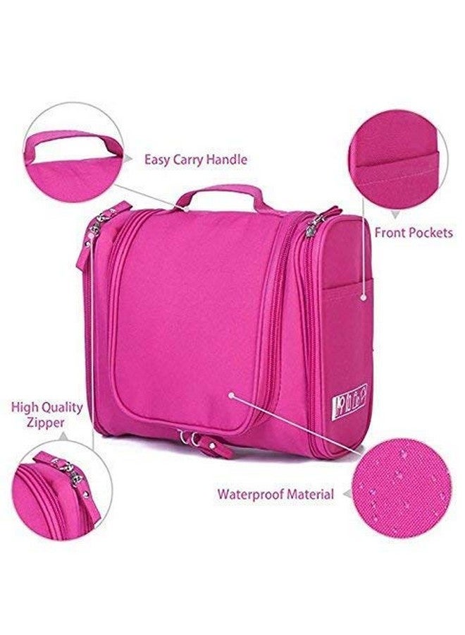 PETRICE Toiletry Bag for Women Makeup Pouch Waterproof Shower Wash Bag Cosmetic Organizer Case Travel Kit Pack with Hook (Pink) 9.1 x 4.1 x 8.1 cm - Image 4