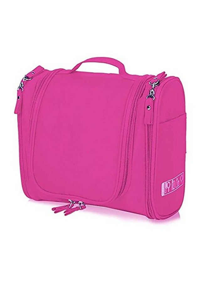 PETRICE Toiletry Bag for Women Makeup Pouch Waterproof Shower Wash Bag Cosmetic Organizer Case Travel Kit Pack with Hook (Pink) 9.1 x 4.1 x 8.1 cm - Image 1