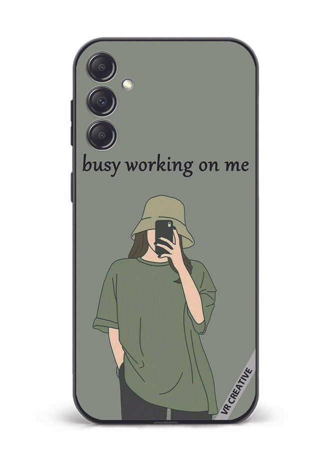 VR CREATIVE Protective Case Cover For Samsung Galaxy M54 Busy Working On Me Design Multicolour - Image 1