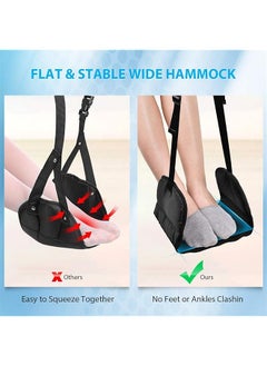 X spring Airplane Foot Hammock Portable Airplane Footrest Helps To Prevent Swelling And Soreness Adjustable Foot Rest Hammock Made Memory Foam Provides Travel Comfort For Shorter Legs  - Image 3