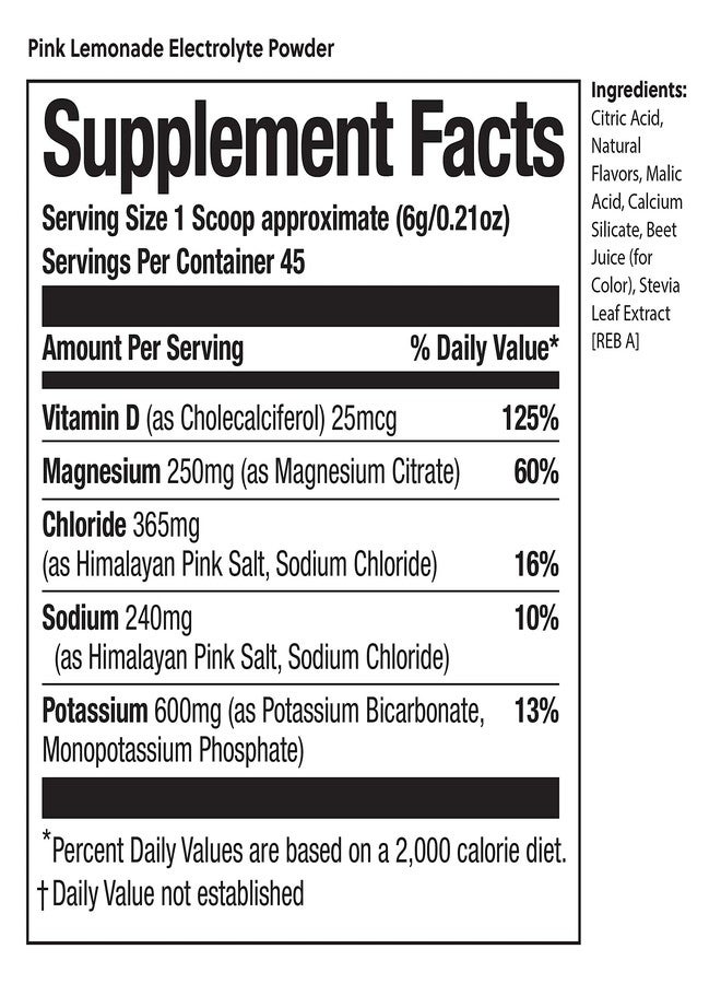 Perfect Keto Electrolytes Powder, Sugar and Gluten Free, Electrolyte Drink Mix, Sodium, Magnesium, Calcium and Potassium Supplement, Hydration, Recovery & Immune Support, Pink Lemonade, 45 Servings - Image 3