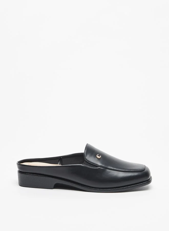Le Confort Solid Slip-On Mules with Block Heels