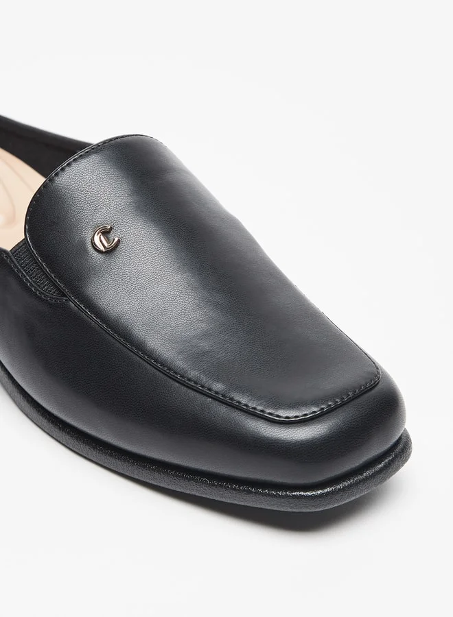 Le Confort Solid Slip-On Mules with Block Heels