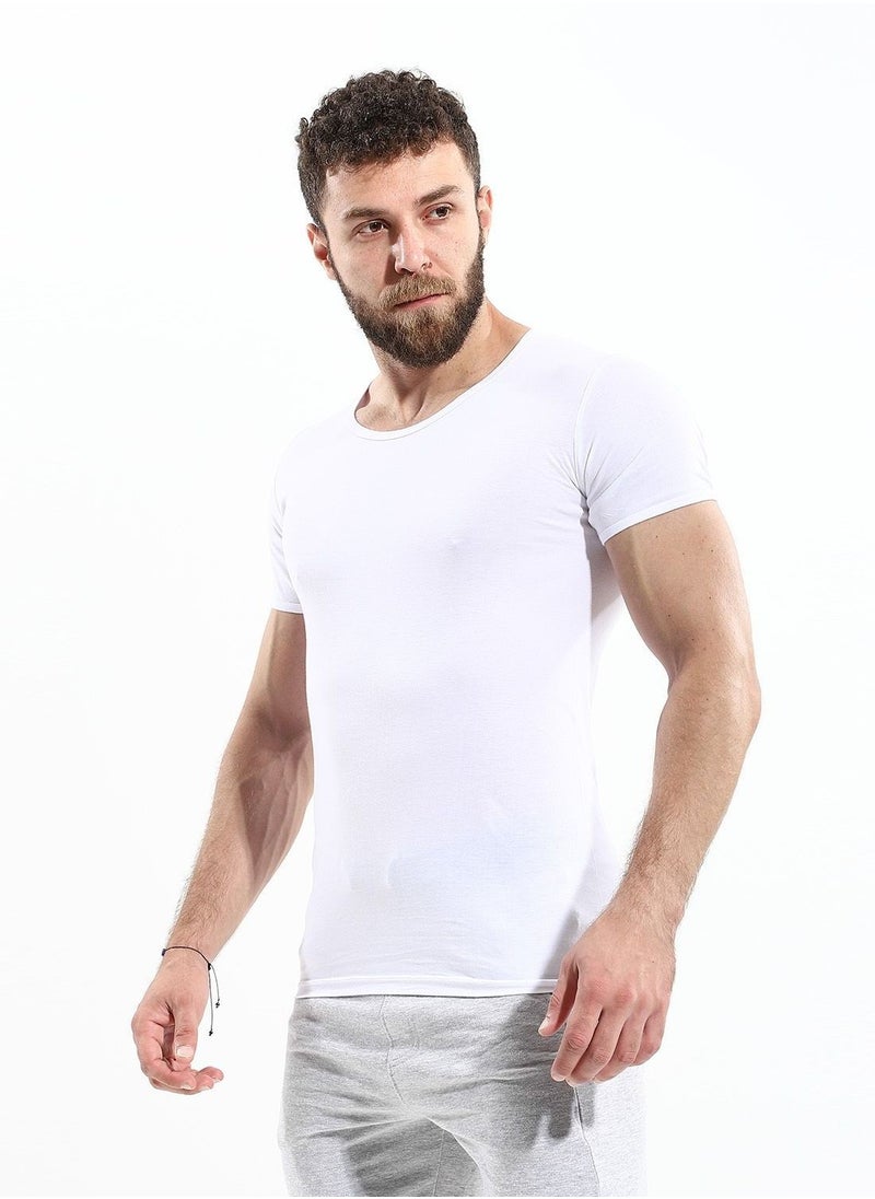 COTTONIL - Pack Of Two Smooth Cotton Half Sleeves Undershirts - White - Image 1