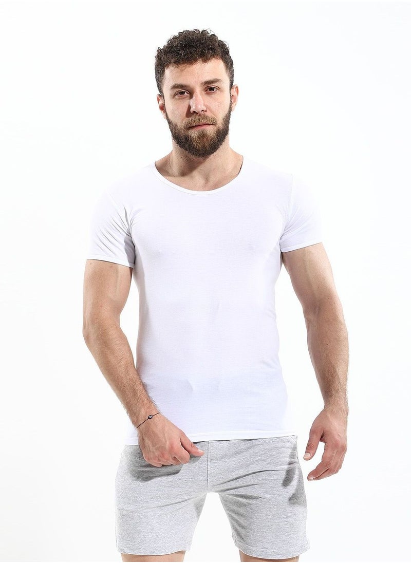 COTTONIL - Pack Of Two Smooth Cotton Half Sleeves Undershirts - White - Image 1