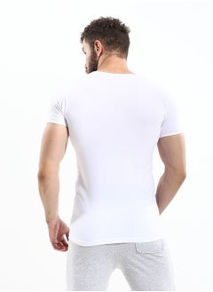 COTTONIL Pack Of Two Smooth Cotton Half Sleeves Undershirts - White  - Image 4