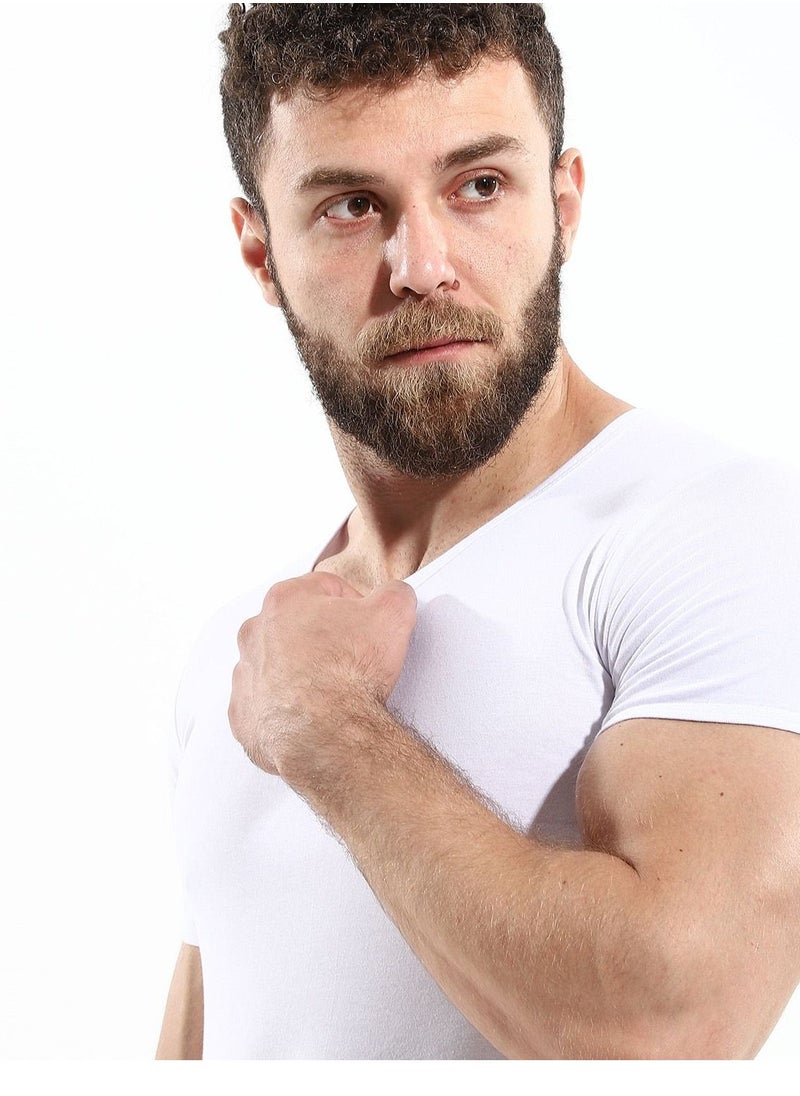COTTONIL - Pack Of Two Smooth Cotton Half Sleeves Undershirts - White - Image 1